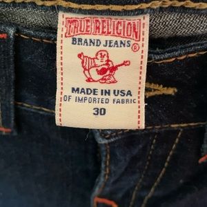 Size 30 TRUE RELIGION dark blue denim